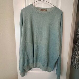 Men's Light Aqua Crewneck Sweater - Soft Knit